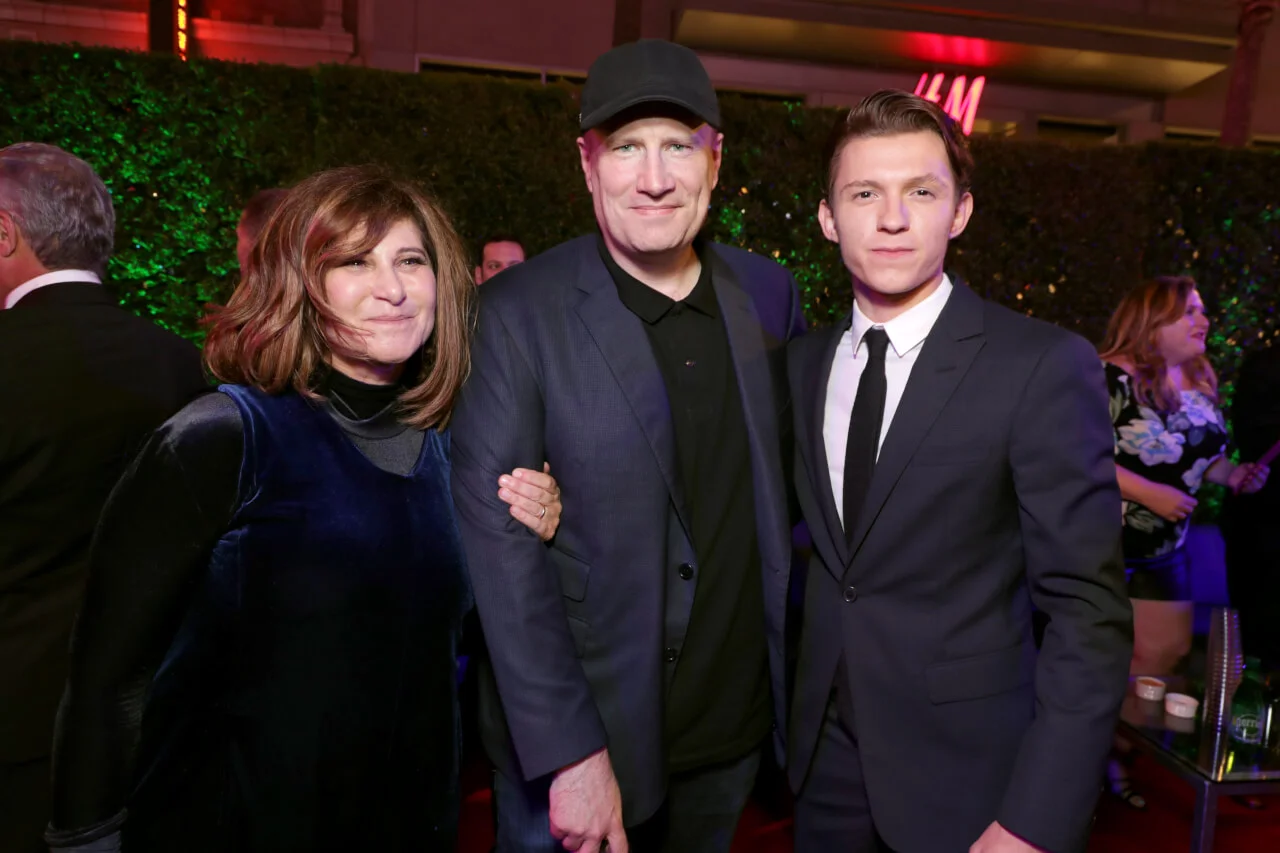 Amy Pascal, Kevin Feige, Tom Holland