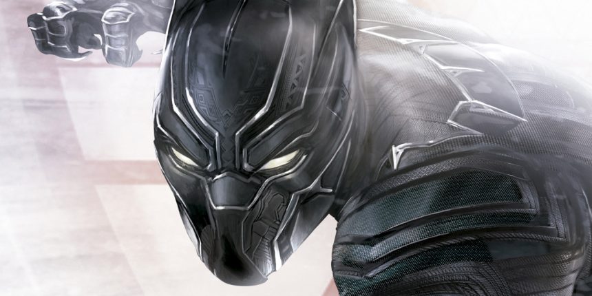 Captain America Civil War Black Panther Art Close Up