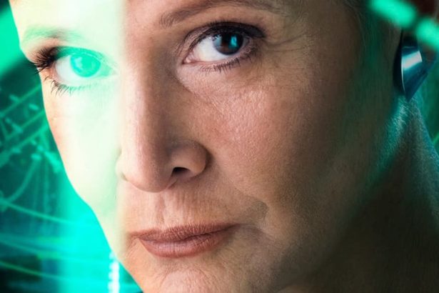 General Leia Star Wars Force Awakens cropped poster mini