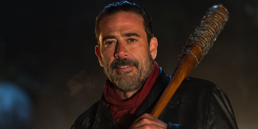 Jeffrey Dean Morgan as Negan in The Walking Dead Season 6 Episode 16