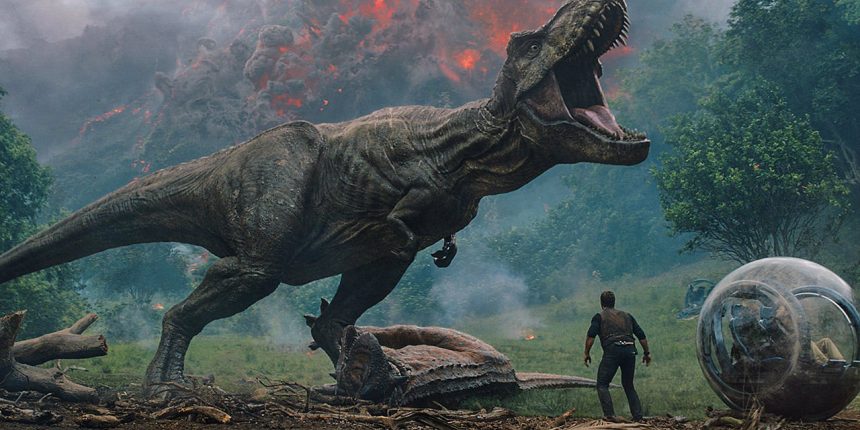Jurassic World Fallen Kingdom Volcano and T Rex mini