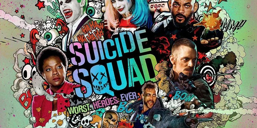 Suicide Squad Poster Art Title mini