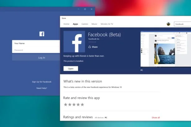 facebook win10