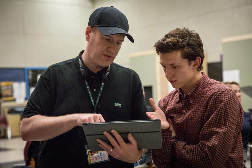 Kevin Feige és Tom Holland