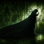 Egy halálos fegyvert szorongat kezében Doctor Doom a Bosszúállók: Doctor Doom ébredése szobrán 2 Avengers: Doomsday